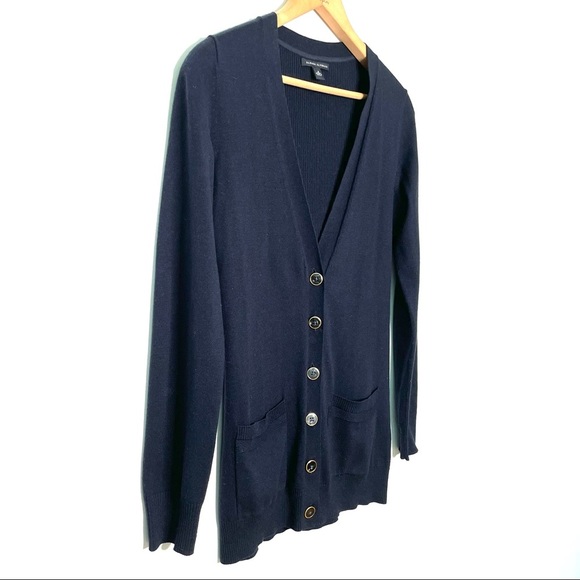 Banana Republic | Navy V-neck Cardigan Sweater - Picture 2 of 7